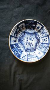 貴重！ベトナム　ホイアン貿易陶瓷博物館のと同じ　中国福建省徳化窯「青花芙蓉手皿」18世紀前半　時代考証確か　呉須の色が素晴らしい