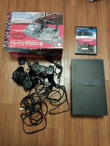 PS2 本体　SCPH-30000 ＋PS2用 トレインマスコン ＋トレインシミュレーター THE京浜急行　動作確認済