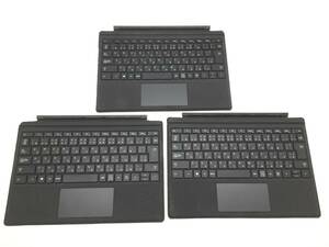 〇【3台セット】Microsoft Surface Pro 純正キーボード タイプカバー Model:1725 ブラック 動作品