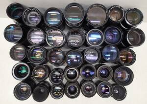 M253D 大量 MF レンズ ３５個 Canon SSC FD Nikon Nikkor- Q C Topman KIRON Super-komura COSINA Rokkor ZOOM Tokina 等 ジャンク