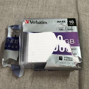 未使用 Verbatim 4倍速対応BD-R XL 10枚パック　100GB ホワイトプリンタブル VBR520YP10D1