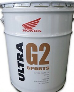 全国送料無料 20L×1缶 ホンダ純正 エンジンオイル ウルトラ(ULTRA) G2 SPORTS 10W-40 MA SL 4サイクル