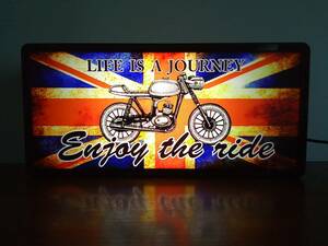 イギリス UK ロンドン ビンテージ ブリティッシュ バイク モーターサイクル カフェ サイン 看板 置物 雑貨 ライトBOX 電飾看板 電光看板