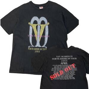 90s USA製 VAN MORRISON Tシャツ XL ブラック ヴァンモリソン 1993年製 NORTH AMERICAN TOUR ツアー バンド ロック ヴィンテージ