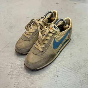 ナイキ オセアニア NIKE Oceania ランニング スニーカー US6.5 24.5cm オリジナル ビンテージ 70s 韓国製 グレー 青 オレンジタグ 縦ナイキ