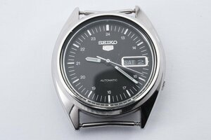 稼働品 セイコー ファイブ デイデイト ブラックフェイス 7S26-3040 自動巻き メンズ 腕時計 SEIKO