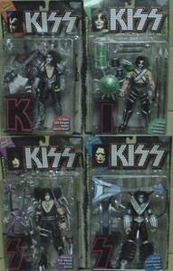 初回版KISS マクファーレン フィギュア全4体セット キッス バンドROCKハードロックKISSARMY ジーン・シモンズ ポール・スタンレー ヘビメタ