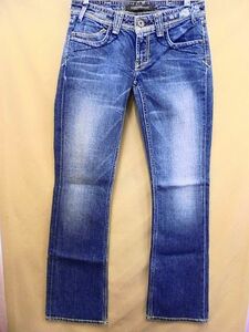 s32 定価￥26,040 メキシコ製 未使用 YANUK ヤヌーク ジーンズ size29 ブーツカット フレア ローライズ デニム ダメージ加工 アウトレット