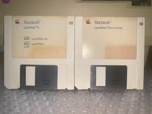Apple Macintosh LaserWriter II 用フロッピーディスク2枚セット