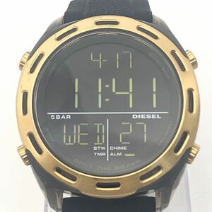 【稼働品】 DIESEL ディーゼル DZ-1901 クォーツ デジタル 腕時計 メンズ ブラック系