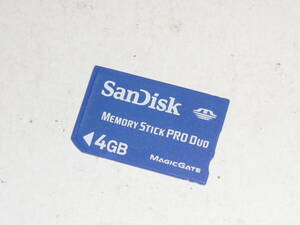 動作保証！SanDisk Memory Stick PRO Duo 4GB MAGICGATE