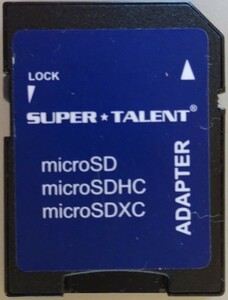 【新品】SUPER TALENT　マイクロSDカード　変換アダプタ　2022090046