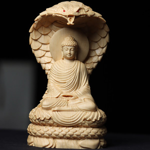 新入荷★仏教美術 精密彫刻 鎮宅辟邪 工芸品 大日如来座像 仏師で仕上げ品