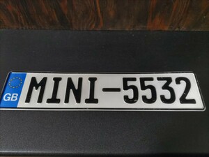 ドイツ ユーロ ナンバープレート ヨーロピアンナンバー MINI ミニクーパー ホワイト 中古品 USDM JDM 北米 ムーンアイズ インテリア雑貨 