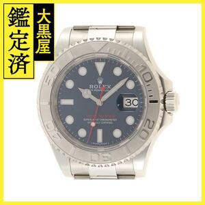 2019年国内正規品 ROLEX ロレックス 腕時計 ヨットマスター 116622 ブルー文字盤 プラチナ／ステンレススチール 自動巻【472】SJ