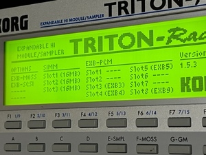 KORG　TRITON-Rack-　増設メモリ　16MB3本合計48MB　中古品