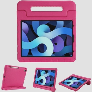 送料無料★新型 iPad air5/air4/pro 11 カバー 耐衝撃 ハンドル付き スタンド機能 子ども用 (ピンク)