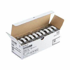 【新品】キングジム テプラ PROテープカートリッジ 12mm 白/黒文字 エコパック SS12K-10PN1セット(30個:10個×3パック)