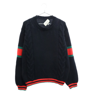 GUCCI グッチ 19AW Cable Knit Sweater ケーブルニット セーター ブラック 548115 X1561