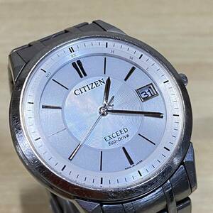 BD22 【腕時計】 シチズン CITIZEN EXCEED エクシード H113-T016189 エコドライブ 最薄 電波時計 ソーラー　チタン　訳アリ