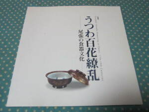 ★図録　うつわ百花繚乱　尾張の食器文化（愛知県陶磁資料館）　図録としては小型のサイズとなります。