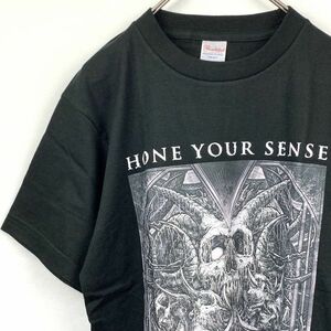 【レアバンドT】HONE YOUR SENSE PHONOMENA WE LOVE RECORDS Tシャツ Sサイズ 黒 ブラック メタル