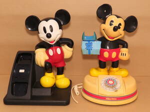 ビンテージ ミッキーマウス 電話機 ２点 MICKEY MOUSE ディズニー アンティーク レトロ