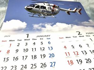 ドクターヘリ　ヘリコプター　カレンダー　壁掛けカレンダー 佐川地域毎料金or郵便事前連絡要