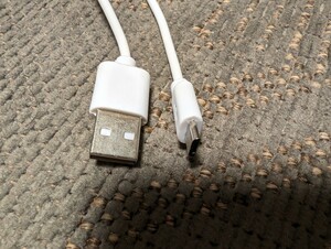 USB Type-A Micro USB Type-B 充電ケーブル ホワイト　延長80cm