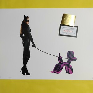 DEATH NYC 世界限定100枚 アートポスター　BATMAN　バットマン　キャットウーマン　Catwoman ジェフ クーンズ　Balloon Dog バルーンドッグ