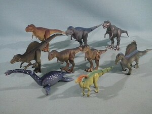 アニア 恐竜 シルバーティラノサウルス スピノサウルス カルノタウルス クビナガリュウ等9体セット