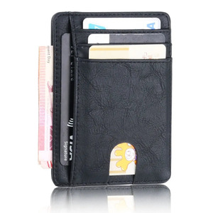 格安 クレジットカード 運転免許証 定期 ホルダー ケース 財布 二つ折り 男性 女性 革 薄い RFID ファッションバッグ,11.5x8x0.5cm