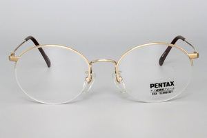 【未使用・新品】PENTAX 超弾性フレーム ナイロール Model No.3045 Color.011 ゴールド 52□19 140 MADE IN JAPAN H-2