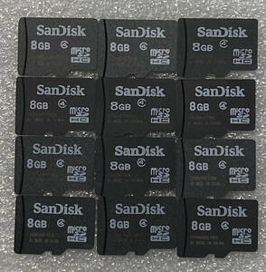 マイクロSDカード　SDHC　8GBx12枚　SanDisk　サンディスク　送料無料
