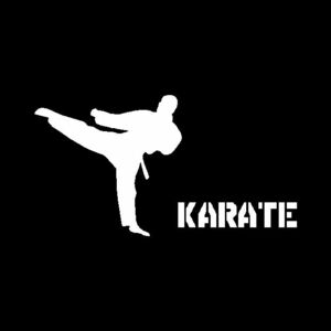 空手　ステンシルカッティングステッカー　KARATE 格闘家　合気道などに