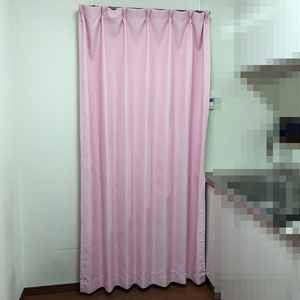 ドレープカーテン 幅100cm×丈200cm×１枚 遮光 遮熱 遮音 カーテン ニトリ ココRO ピンク 水玉