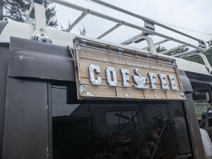 CAFEキッチンカー おしゃれな壁掛け看板① キッチンカーカフェ 移動販売車 #COFFEE #ケータリングカー #店舗什器 #珈琲 