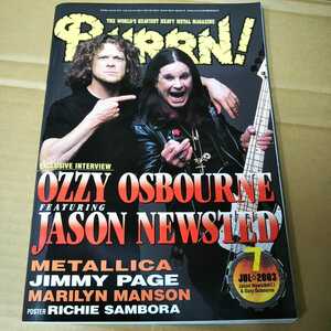 音楽雑誌★ BURRN! 2003年7月 OZZY OSBOURNE/METALLICA/JIMMY PAGE/MARILYN MANSON ポスターはRICHIE SAMBORA【1089】