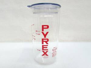 美品 PYREX パイレックス iwaki 岩城硝子 調味料入れ 保存容器 密閉容器 メジャー付 キャニスター 耐熱ガラス製 キッチン用品 