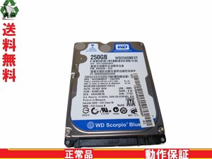 2.5インチHDD SATA 250GB WD2500BEVT 送料無料 正常品 [88967]