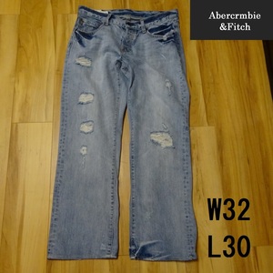 アバクロジーンズ【 ｗ約 ８９ cm 】Ａ＆Ｆ ルーズストレートデニム Abercrombie and Fitch W32 L30