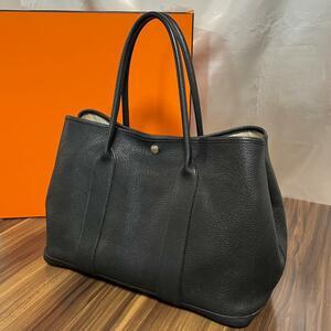 ★美品★HERMES エルメス ガーデンパーティ PM ネゴンダ ブラック M刻印