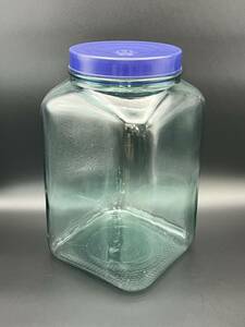 (3724) ガラス瓶　瓶容器 保存容器 ビンテージ アンティーク 菓子入れ 小物入れ インテリア　現状品