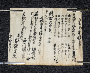 古文書‐33　定　戌　免状之事　天和2年（1682年）　江戸前期　島根県　吉地村　郷土資料　関係文書