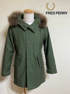 【美品】 FRED PERRY フレッドペリー モッズコート ジップパーカ アウター ジャケット サイズXS 長袖 オリーブ F2516