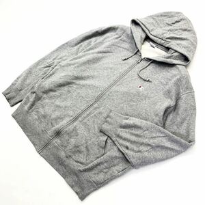 チャンピオン ☆ Champion 超ビッグサイズ◎ 4XL ジップアップ スウェット パーカー グレー ゆるだぼ スポーツ ストリート アメカジ■A256