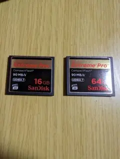 SanDisk Extreme Pro コンパクトフラッシュ 16GB&64GB