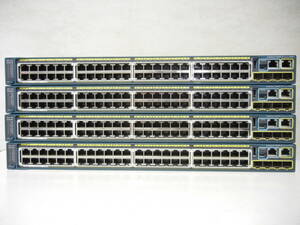 《》【中古】4台SET Cisco WS-C2960S-48FPS-L PoE/PoE+ Catalyst 2960Sシリーズ 初期化