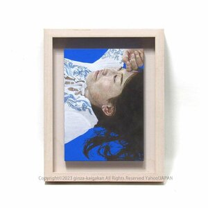 【GINZA絵画館】小田志保　テンペラ画４号「ソラウミ」女性像・現代美術人気作家・１点もの　R97T0R3G4H2J1C