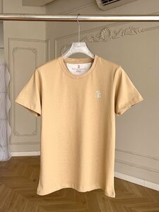 ブルネロクチネリ　BRUNELLO CUCINELLI メンズ　Tシャツ　半袖　背中文字　SLIMFIT　48-56　サイズ選択可能